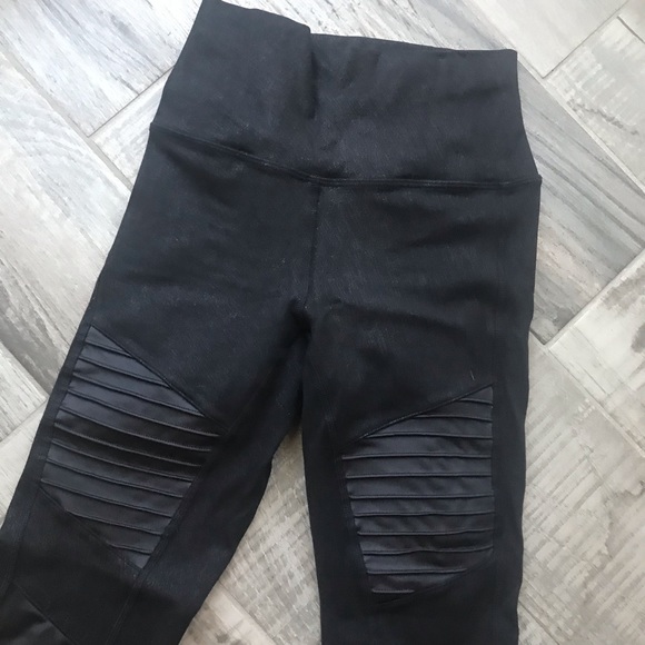 Alo high waist “performance leather” moto leggings - Picture 2 of 5